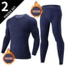 Mens Solid Color Thermal Underwear Set  Warm  Breathable Base Layer For Autumn And Winter Comfort 8