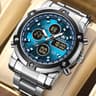 OLEVS Mens Multifunctional Watch  Waterproof Electronic Timepiece With Luminous Display Alarm  Fash 7