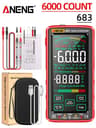 ANENG 683 Smart Multimeter  HighEnd 6000 Counts Rechargeable Touchscreen ACDC Voltage Tester  Multi 7
