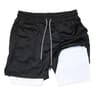 Mens Double Layer Training Shorts  QuickDry 2in1 Fitness  Running Shorts 6