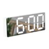 LED Digital Alarm Clock With Mirror Display  Voice Control Snooze  Night Mode Table Clock 7