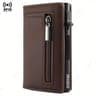 Magnetic Leather RFID Blocking Wallet  Luxury Mens Minimalist Credit Card Holder With PopUp Design 6