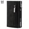 Magnetic Leather RFID Blocking Wallet  Luxury Mens Minimalist Credit Card Holder With PopUp Design 8