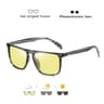 Square Photochromic Sunglasses  Polarized Mens  Womens Driving Glasses With Day Night Vision 9