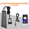LED Car Interior Ambient Lights  RGB Footwell Lamp Kit With Remote  APP Music Control 12
