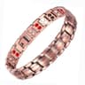 Vintage Copper Magnetic Bracelet For Men  Pain Relief Therapy Link Chain With Double Row Magnets 7