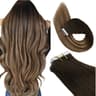 Ugeat TapeIn Hair Extensions  100 Real Brazilian Remy Human Hair Seamless Skin Weft For Natural Str 10