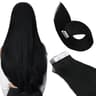 Ugeat TapeIn Hair Extensions  100 Real Brazilian Remy Human Hair Seamless Skin Weft For Natural Str 18