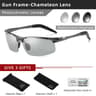 CllOIO Photochromic Polarized Sunglasses For Men  Day  Night Driving AntiGlare Glasses 8