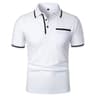 2025 Mens Casual Polo Shirt  Breathable Short Sleeve Summer Top With Pocket Design 6