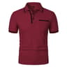 2025 Mens Casual Polo Shirt  Breathable Short Sleeve Summer Top With Pocket Design 10