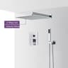 Chrome Rainfall Shower Faucet Set  23 Way Brass Diverter Mixer Tap 9