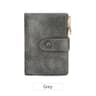 Minimalist Womens Short Wallet  Double Zipper Leather Card Holder  Coin Purse 10