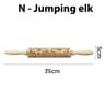 Christmas Wooden Embossed Rolling Pin  Snowflake  Reindeer Design For Festive Cookies Fondant  Past