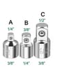 CRV Chrome Vanadium Steel Socket Adapter Set  12 To 38 To 14 Ratchet Wrench Converter 13