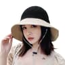 Summer Womens UV Protection Bucket Hat  Foldable Wide Brim Sun Hat With Ponytail Hole For Outdoor A 6