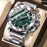 POEDAGAR Luxury Mens Stainless Steel Chronograph Watch Waterproof Luminous Calendar Quartz 8