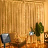 AzureGlow Solar Curtain LED String  300 LED Outdoor Waterproof Garland For Yard  Festive Decor 8