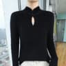 Elegance Mink 100 Mink Cashmere StandCollar Sweater  SlimFit Long Sleeve Pullover For Women 7
