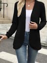 PitStripe Brushed Knit Cardigan Jacket  Womens SolidColor Casual Knit Outerwear 5