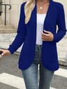 PitStripe Brushed Knit Cardigan Jacket  Womens SolidColor Casual Knit Outerwear 10