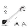 Mini DoubleHeaded Ratchet Wrench  14 Drive Socket  Bit Driver With Quick Release 7