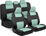 Universal Beige FullSet Car Seat Covers  Front  Rear Split Bench Fit For Trucks Vans SUVs 9