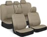 Universal Beige FullSet Car Seat Covers  Front  Rear Split Bench Fit For Trucks Vans SUVs 11