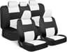 Universal Beige FullSet Car Seat Covers  Front  Rear Split Bench Fit For Trucks Vans SUVs 14