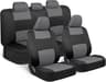 Universal Beige FullSet Car Seat Covers  Front  Rear Split Bench Fit For Trucks Vans SUVs 15