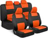 Universal Beige FullSet Car Seat Covers  Front  Rear Split Bench Fit For Trucks Vans SUVs 17
