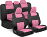 Universal Beige FullSet Car Seat Covers  Front  Rear Split Bench Fit For Trucks Vans SUVs 19