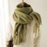 CozyLux Womens Winter Scarf  Cashmere Feel Pashmina Wrap With Tassels 16
