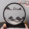 3D Moving Sand Art Picture  Round Glass Deep Sea Sandscape Hourglass Quicksand Craft For Office Hom