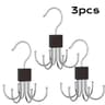 360 Rotating MultiClaw Storage Hanger  Metal  Wood Organizer For Bags Belts Ties  Scarves 8