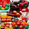 Kids Girl Cooking Kitchen Toy Set  Pretend Play Cooking  Fruit Cutting Utensils 8