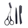 ProGroom Stainless Steel Eyebrow Trimmer Set  Comb Scissors Tweezers Kit For Women 6
