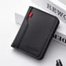 Ultra Thin Mini Soft PU Leather Credit Card Wallet Holder Short Vertical Mens Slim Wallet 9