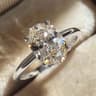 Gorgeous 925 Sterling Silver Oval Zircon Luxury Engagement Wedding Ring For Women 7