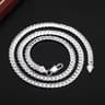 18K Gold And Silver 6mm Sideways Chain Necklace For Men And Women Fashion Wedding Engagement Jewelr 6