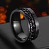 Stainless Steel Chain Spinner Ring For Men And Women Punk Style Fidget Jewelry 9
