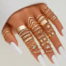 58PCS Vintage Heart Snake Butterfly Rings Set For Women Gold Plated Fashion Jewelry 12