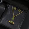 Luxury Cube Necklace Earrings And Ring Jewelry Set For Women 16