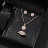 Luxury Cube Necklace Earrings And Ring Jewelry Set For Women 17