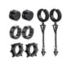 Mens Punk Cross Magnetic Earrings Set Stainless Steel Non Piercing 5 Pairs 11