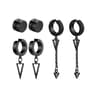 Mens Punk Cross Magnetic Earrings Set Stainless Steel Non Piercing 5 Pairs 8