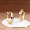 Classic Hoop Earrings With Princess Square CZ For Women Simple Elegant Versatile Jewelry 7