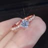Huitan Classic 4 Claw Cubic Zirconia Engagement Ring  Low Key Wedding Ring For Women In 3 Colors 6