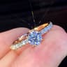 Huitan Classic 4 Claw Cubic Zirconia Engagement Ring  Low Key Wedding Ring For Women In 3 Colors 8