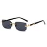 Rimless Rectangle Small Square Sunglasses For Women And Men 12
